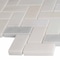 Msi Greecian White Herringbone Pattern SAMPLE Polished Marble Mesh-Mounted Mosaic Tile ZOR-MD-0453-SAM - alternate 4